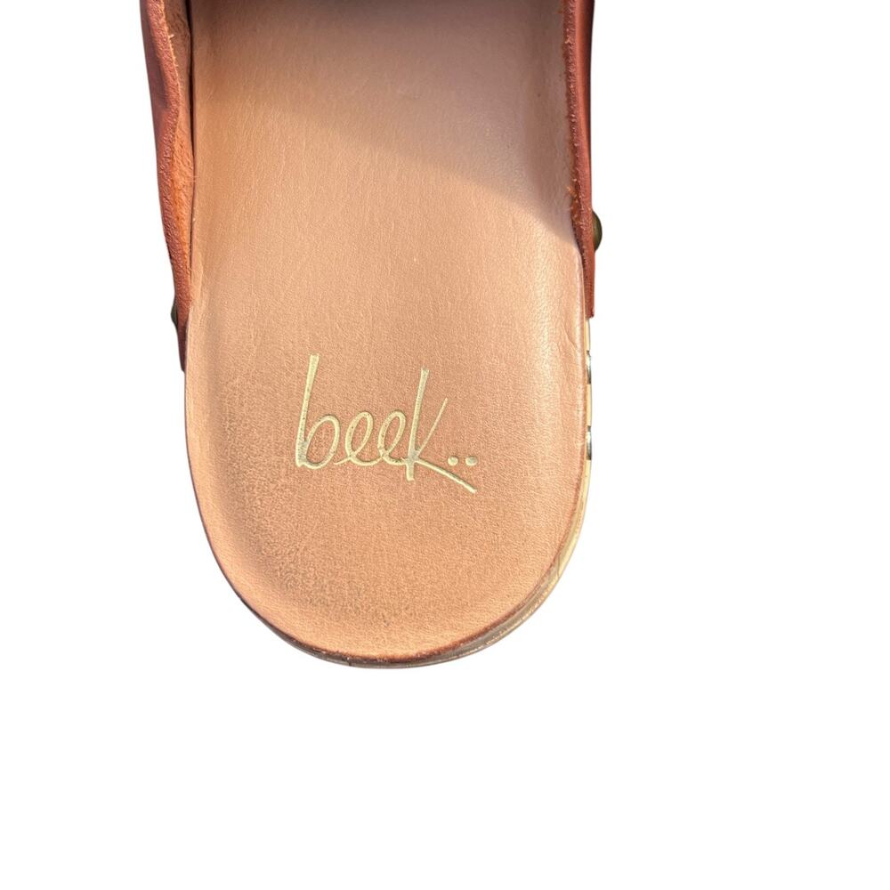 Beek Mallard Mule Studded sandal brown Leather, 9 - Picture 4 of 6